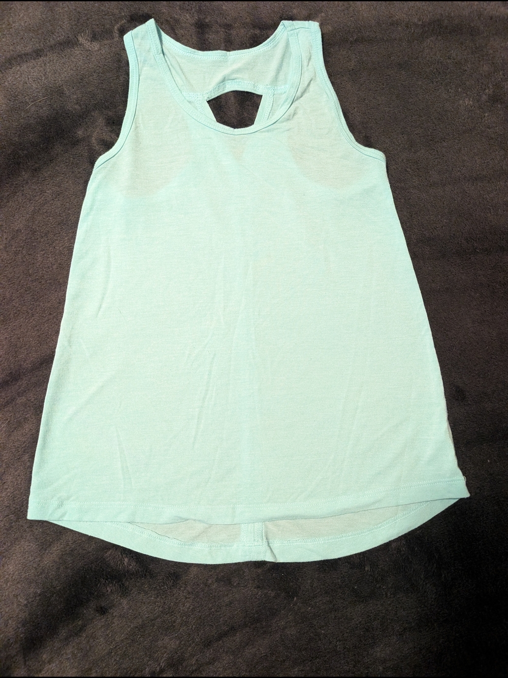 SO Mint Green Keyhole Back Tank Top